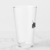 Stijlvolle naam geschreven in zwart glas (Rechts)