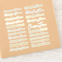 Stijlvolle naam Handtekening Gold Text Script Kiss