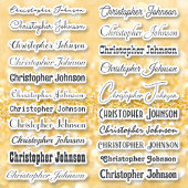 Stijlvolle naam Handtekening Zwarte tekst Script K Sticker