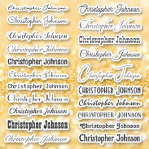 Stijlvolle naam Handtekening Zwarte tekst Script K