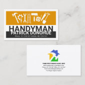 Stijlvolle naam Handyman Signage Master Builder Visitekaartje (Voorkant / Achterkant)