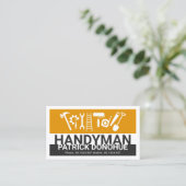 Stijlvolle naam Handyman Signage Master Builder Visitekaartje (Staand voorkant)