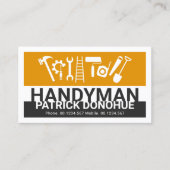 Stijlvolle naam Handyman Signage Master Builder Visitekaartje (Voorkant)