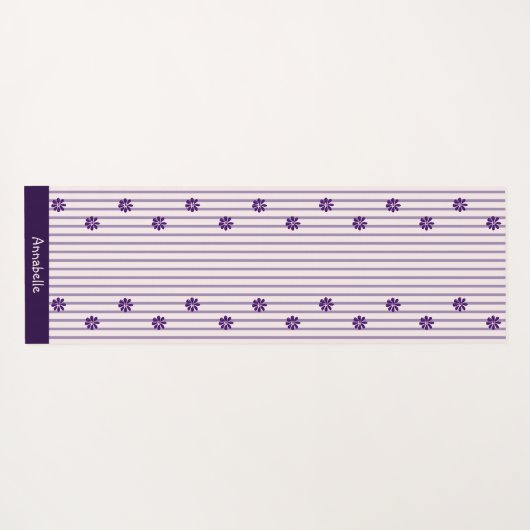 Stijlvolle naam Indigo bloemen, blush, violet gest Yogamat (Achterkant (horizontaal))