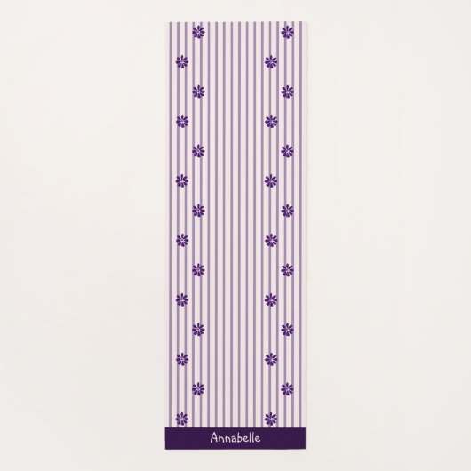Stijlvolle naam Indigo bloemen, blush, violet gest Yogamat (Achterkant)