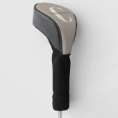 Stijlvolle naam met monogram Chic rustieke taupe Golfheadcover (Schuin)