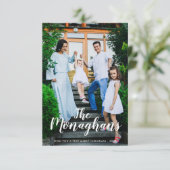 Stijlvolle naam Modern kerstfoto Verticaal Kaart (Staand voorkant)
