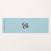 Stijlvolle naam Monogram om symbool Blue Glow Yogamat (Achterkant (horizontaal))