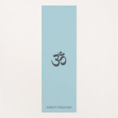 Stijlvolle naam Monogram om symbool Blue Glow Yogamat (Voorkant)