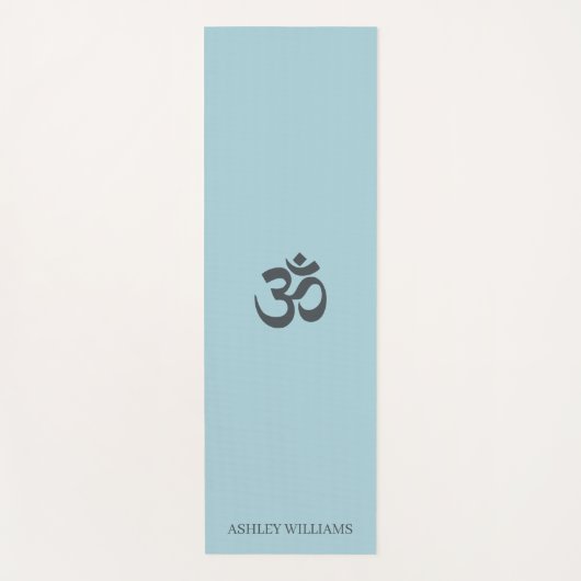 Stijlvolle naam Monogram om symbool Blue Glow Yogamat (Voorkant)