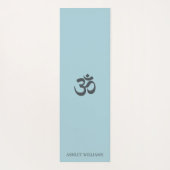 Stijlvolle naam Monogram om symbool Blue Glow Yogamat (Achterkant)