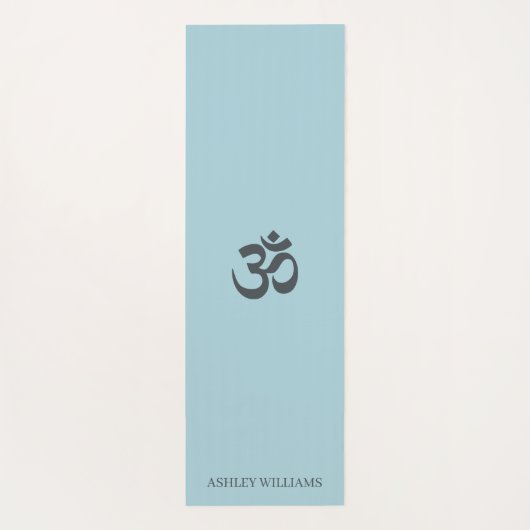 Stijlvolle naam Monogram om symbool Blue Glow Yogamat (Achterkant)