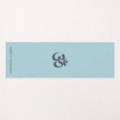 Stijlvolle naam Monogram om symbool Blue Glow Yogamat (Voorkant (horizontaal))