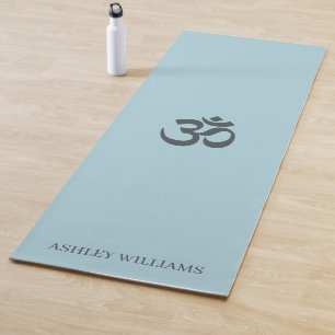 Stijlvolle naam Monogram om symbool Blue Glow Yogamat