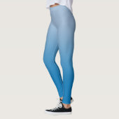 Stijlvolle naam op licht naar donkerblauw verloop leggings (Links)