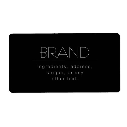Stijlvolle naam & slogan of andere tekstlabels etiket (Voorkant)