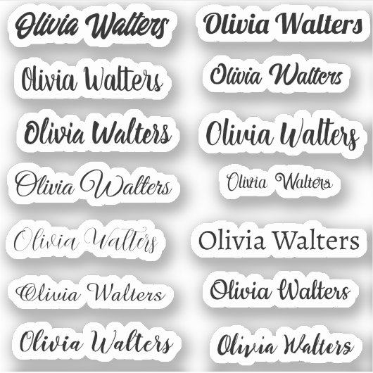 Stijlvolle naam Sticker (Voorkant)