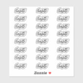 Stijlvolle Naam Sticker decal naam labels (Vel)