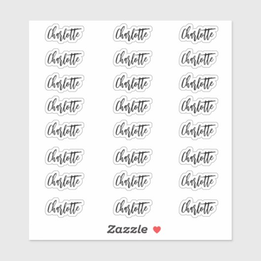 Stijlvolle Naam Sticker decal naam labels (Vel)