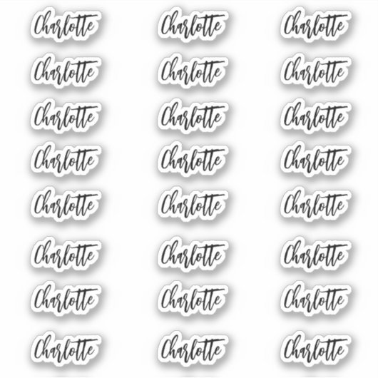 Stijlvolle Naam Sticker decal naam labels (Voorkant)
