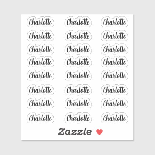 Stijlvolle Naam Sticker decal naam labels (Vel)