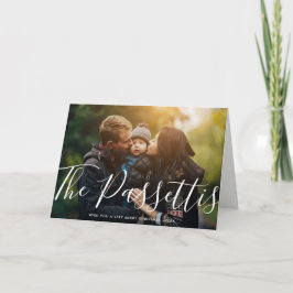 Stijlvolle naam vakantie begroeting Kaart | Horizo