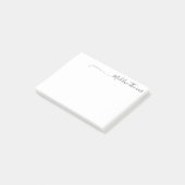 Stijlvolle naam voor rendy kalligrafie, zwart post-it® notes (Schuin)