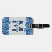 Stijlvolle naam voor schrijver Monogram personalis Bagagelabel (Voorkant horizontaal)