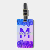 Stijlvolle naam voor schrijver Monogram personalis Bagagelabel (Voorkant verticaal)