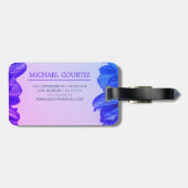 Stijlvolle naam voor schrijver Monogram personalis Bagagelabel (Achterkant horizontaal)