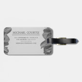 Stijlvolle naam voor schrijver Monogram personalis Bagagelabel (Achterkant horizontaal)