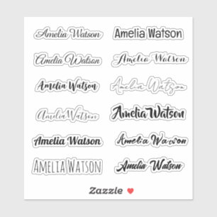 Stijlvolle naamsticker sticker