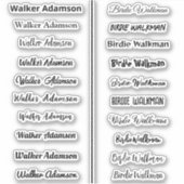 Stijlvolle naamstickers sticker (Voorkant)