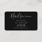 Stijlvolle nageltechnicus branding chic manicure visitekaartje (Achterkant)