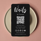 Stijlvolle Nail Artist Salon QR Code Visitekaartje