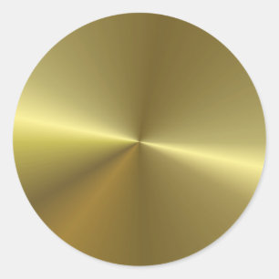 Stijlvolle namaak gouden metalen uitstraling lege ronde sticker