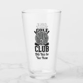Stijlvolle Named Club Logo Pattern Golf Bar Glas (Achterkant)