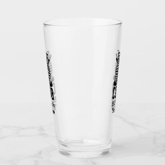 Stijlvolle Named Club Logo Pattern Golf Bar Glas (Links)
