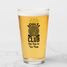 Stijlvolle Named Club Logo Pattern Golf Bar Glas