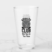 Stijlvolle Named Club Logo Pattern Golf Bar Glas (Voorkant)