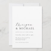 Stijlvolle namen Eenvoudige minimale klassieke bru Kaart (Voorkant)