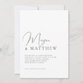 Stijlvolle namen Eenvoudige minimale klassieke bru Kaart (Voorkant)