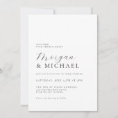 Stijlvolle namen Eenvoudige minimale klassieke bru Kaart (Voorkant)