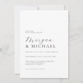 Stijlvolle namen Eenvoudige minimale klassieke bru Kaart (Voorkant)