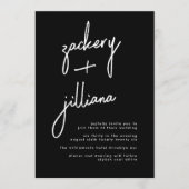 Stijlvolle NAMEN | Moderne details op het rughuwel Kaart (Voorkant)