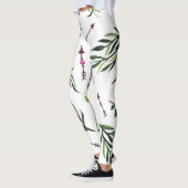 Stijlvolle Naturen Elegance Pink & Green Leaves Ar Leggings (Links)