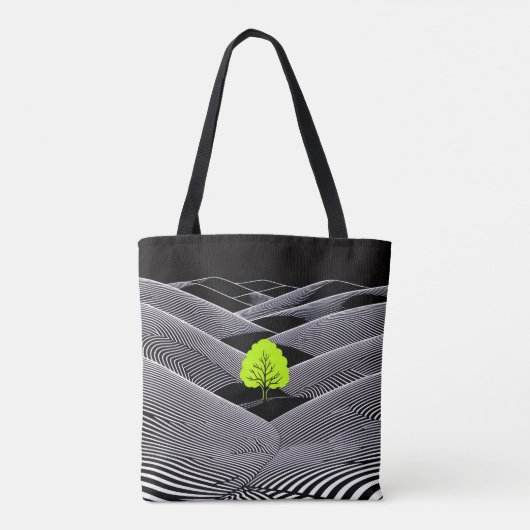 Stijlvolle Natuur - Geïnspireerde Canvas tas - Mod (Achterkant)