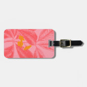 Stijlvolle Natuur met botanische lef in roze en ro Bagagelabel (Voorkant horizontaal)