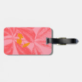 Stijlvolle Natuur met botanische lef in roze en ro Bagagelabel (Achterkant horizontaal)