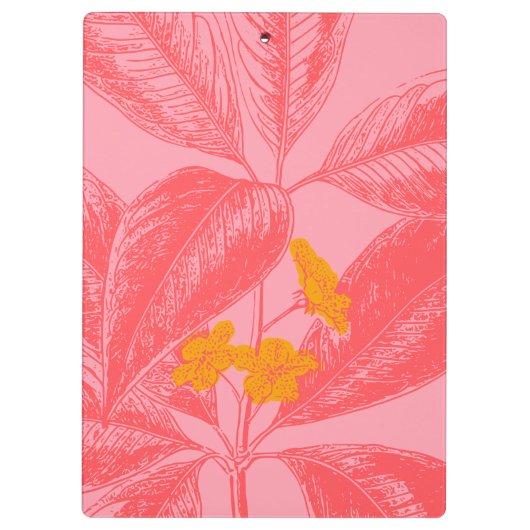 Stijlvolle Natuur met botanische lef in roze en ro Klembord (Achterkant)